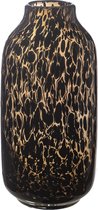 STILL - Glazen Vaas - Black Puma - Cheetah - Bruin Zwart - 20x38 cm