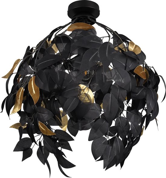 Trio Leavy - Plafondlamp - Zwart