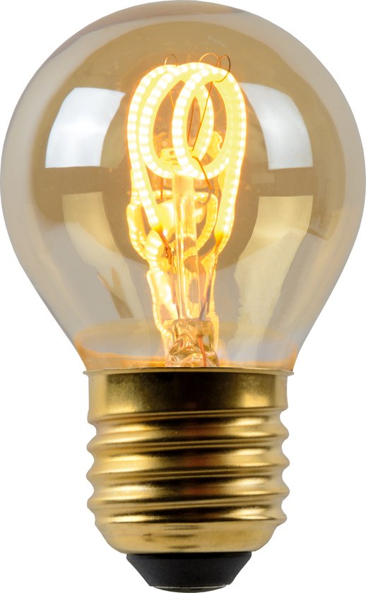 Lucide G45 Filament lamp - Ø 4,5 cm - LED Dimb. - E27 - 1x3W 2200K - Amber cadeau geven