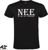 Klere-Zooi - Nee is ook een Antwoord - Zwart Heren T-Shirt - 4XL