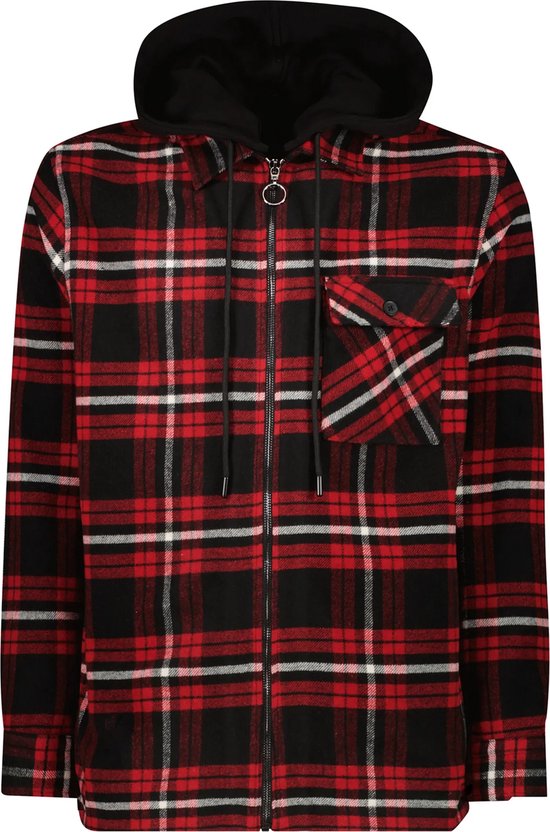 Cars Jeans Lange mouw Overhemd - Gytar Hooded shirt Rood (Maat: M)
