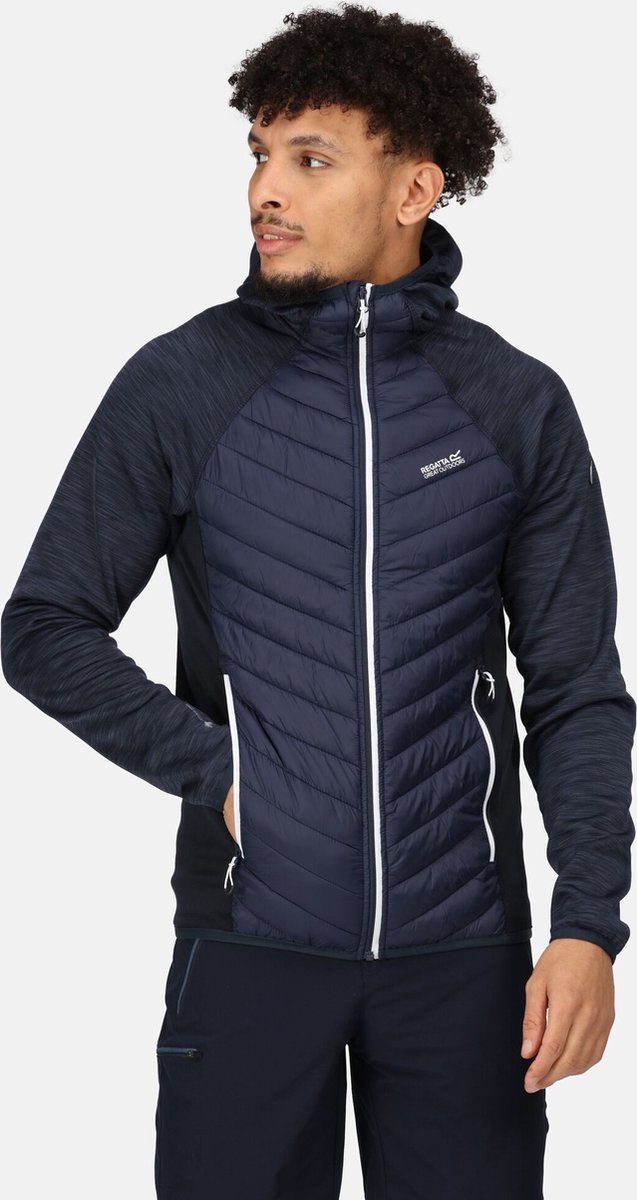 De Regatta Andreson VI Hybrid jas outdoorjas heren lichtgewicht waterafstotend Donkere marine Blauw
