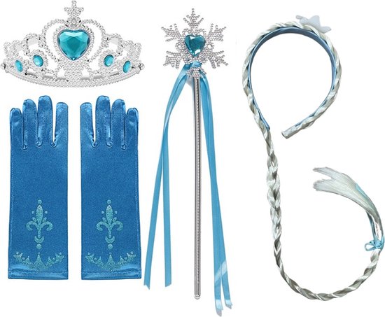 Het Betere Merk - Prinses Speelgoed - Prinsessen Accessoireset - Kroon - Tiara - Toverstaf - Haarband verkleedjurk - verkleedkleren meisje