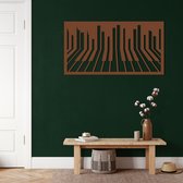 Wanddecoratie | Piano  | Metal - Wall Art | Muurdecoratie | Woonkamer | Buiten Decor |Bronze| 100x53cm