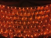 LD22-90 : EK Oranje sfeerverlichting, 1x2mtr Net-vorm, 160 oranje leds, 8 progamma’s & afstandsbediening, doorkoppelbaar, IP44, binnen/buiten