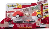 Pokémon - Surprise Attack Game - Rockruff + Poké Ball - Rowlet + Repeat Ball
