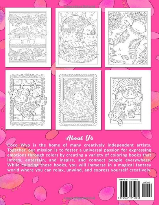Joyful Cats Coloring Book - Coco Wyo - Kleurboek voor volwassenen | bol