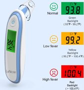 Bol.com LaNicole®-Infrarood-oor-voorhoofd-thermometer-Roze-koorts-lichaamstemperatuur-baby-kind-volwassen-lichaamsthermometer aanbieding