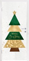 Deursticker Kerstboom - Merry Christmas - Spreuken - Quotes - Kerst - 95x235 cm - Deurposter
