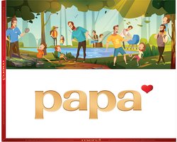 merci chocoladerepen met opschrift "papa" - merci Finest Selection - 250g