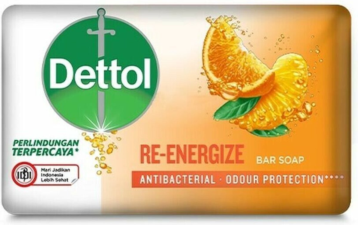 Dettol - Handzeep - Pro Fresh - Re-Energize - Orange - Zeepblok - 100gram