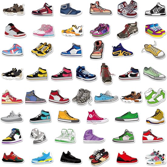 Sneaker Stickers - 50 Stuks - Laptop Stickers - Skate Stickers ...