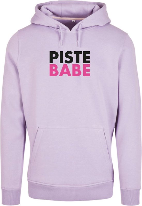 Wintersport hoodie Piste Babe - Lila S - soBAD. | Foute apres ski outfit | kleding | verkleedkleren | wintersporttruien | wintersport dames en heren