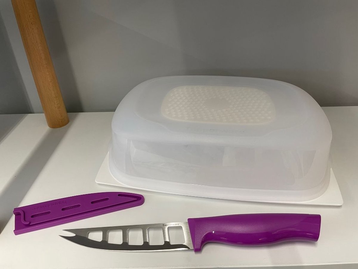 Set à fromage Tupperware (garde-fromage et couteau à fromage) | bol.com