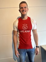 T-shirt AJAX Rouge Wit Avec lot - Vêtements Ajax - Football Ajax - Ajax - Taille XXL