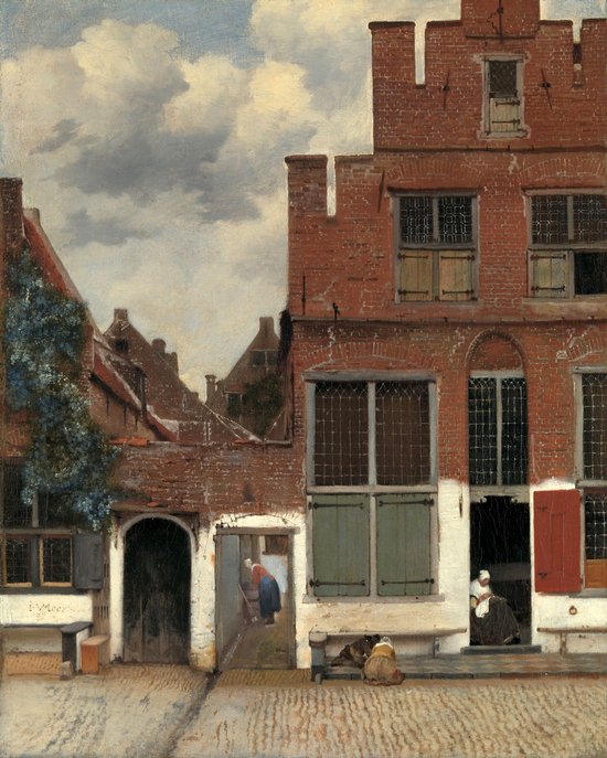 Gezicht op huizen in Delft, bekend als ‘Het Johannes