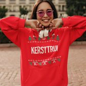 Foute Kerst Hoodie Candy Cane - Met tekst: Kersttrui - Kleur Rood - ( MAAT M - UNISEKS FIT ) - Kerstkleding voor Dames & Heren