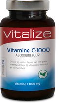 Vitamine C 1000 mg Ascorbinezuur 150 tabletten - Draagt bij aan het behoud van een goede weerstand - Handig afsluitbare pot - Vitalize