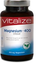 Magnesium - 400 citraat 120 tabletten - De normale werking van het zenuwgestel - Ideaal voor sporters en zwangeren - Vitalize