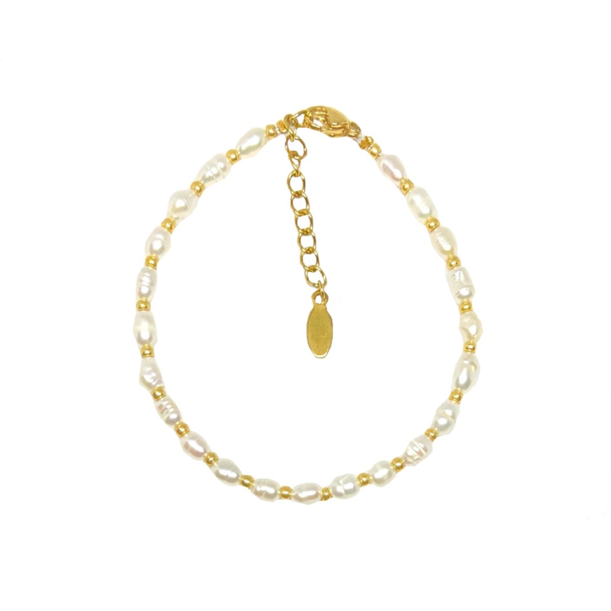 Pearls & beads bracelet - gold