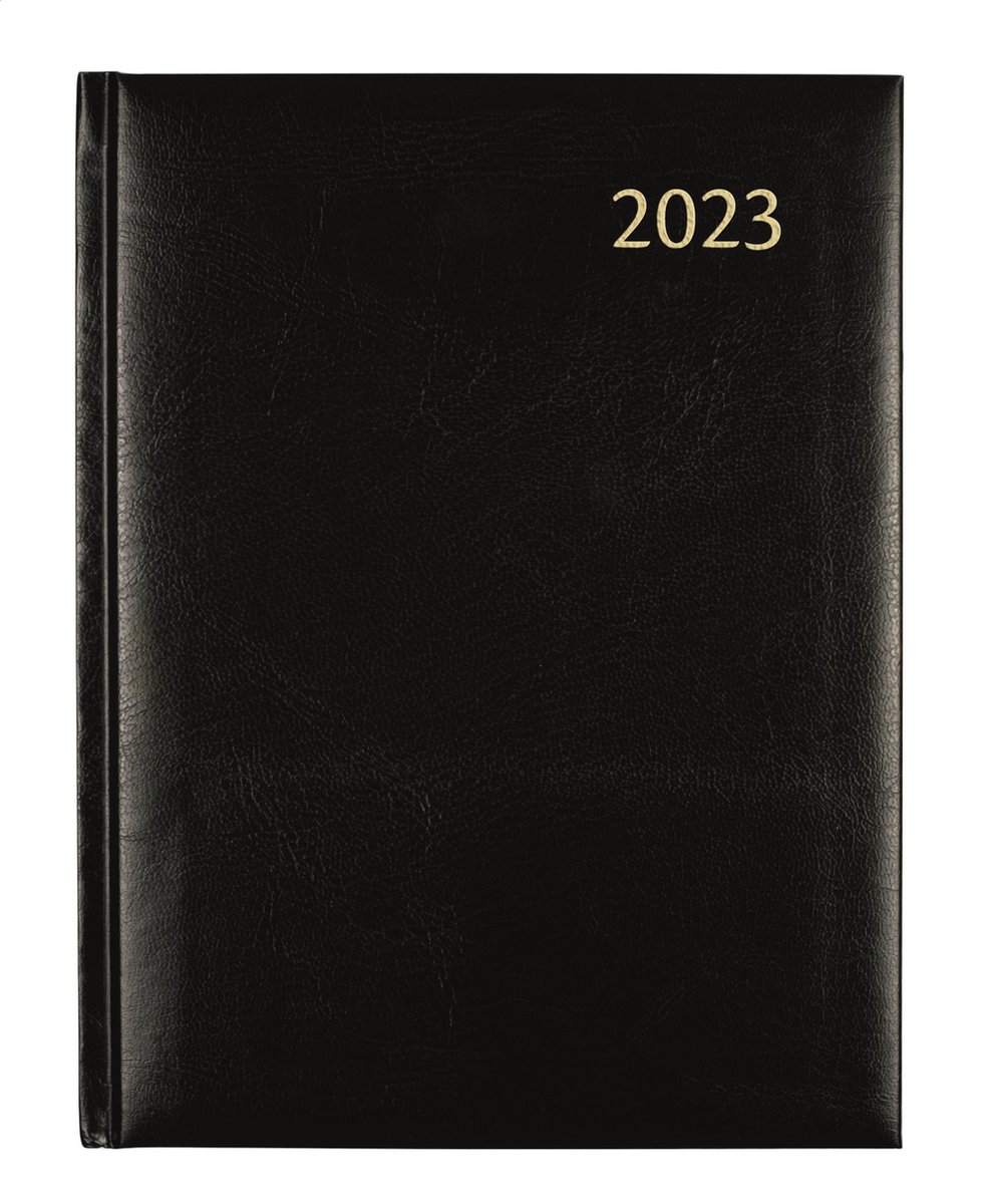 Bureau Agenda 2023 Parijs - ca. A4 (21x27cm) - 1 week over 2 pagina's - omslag zwart