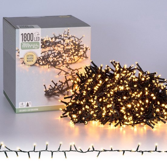 Eclairage LED - 1800 LED - 36 m - Lumière blanc chaud