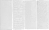 Luchtbevochtigers/waterverdampers radiator - 4x stuks - wit - aardewerk - L7,5 x H17,5