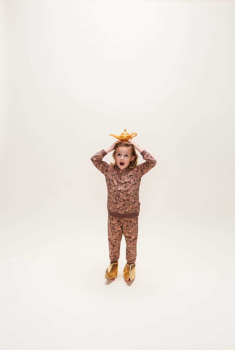 Charlie Choe meisjes pyjama aop Grey Brown
