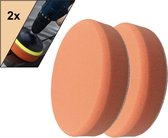 2x PD® - Disques de polissage Premium - Fermetures velcro - Tampons de polissage en mousse - Set de polissage - Oranje