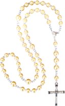 Chapelet de perles Swarovski (8 mm) et perles Swarovski (4 mm) Gold