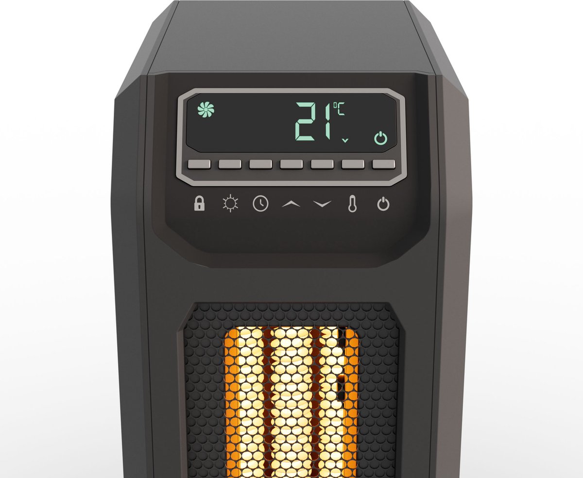 CoolHome IH22 Infrarood Kachel - Elektrische kachel met afstandsbediening - Heater 1500W - tot 20m2 -Zwart – foto 8