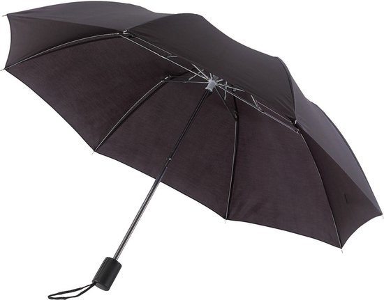 3x Opvouwbare paraplus zwart 85 cm - Uitklapbare paraplu's