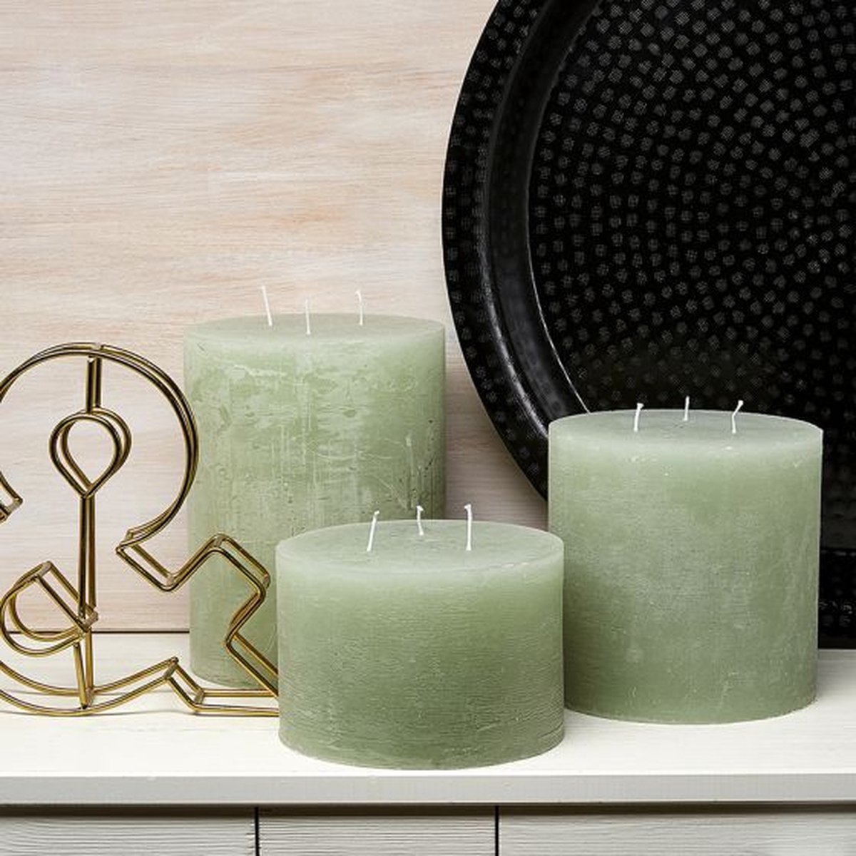 Stompkaars Branded By | light green | ø15x10 cm | 3 lonten