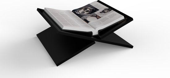Boekenstandaard Hout - FSC - Boekenhouder - Houten Boeken steun - 41,5x22x30,5cm - Design - Bamboe - Eco - XL - Zwart - Rich & Randall®