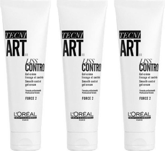 L'Oreal Tecni Art 2 Liss Control Gel-Creme - 3 x 150 ml