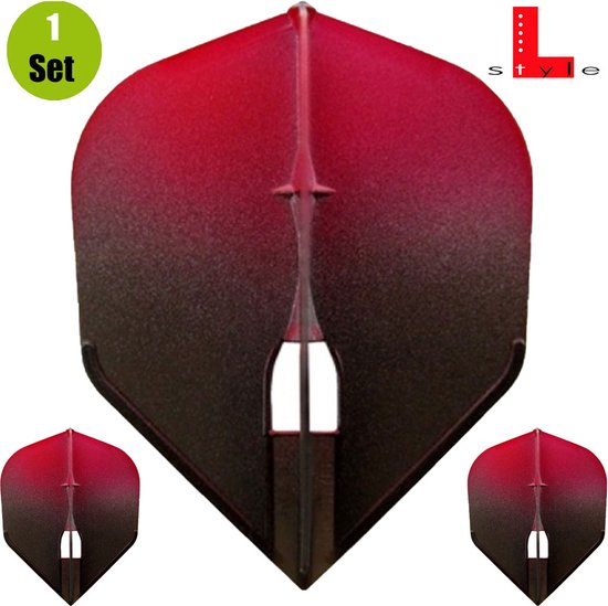 L-Style Champagne L3 Shape 2-Tone BK×Red - Dart Flights van L-Style — afbeelding 3