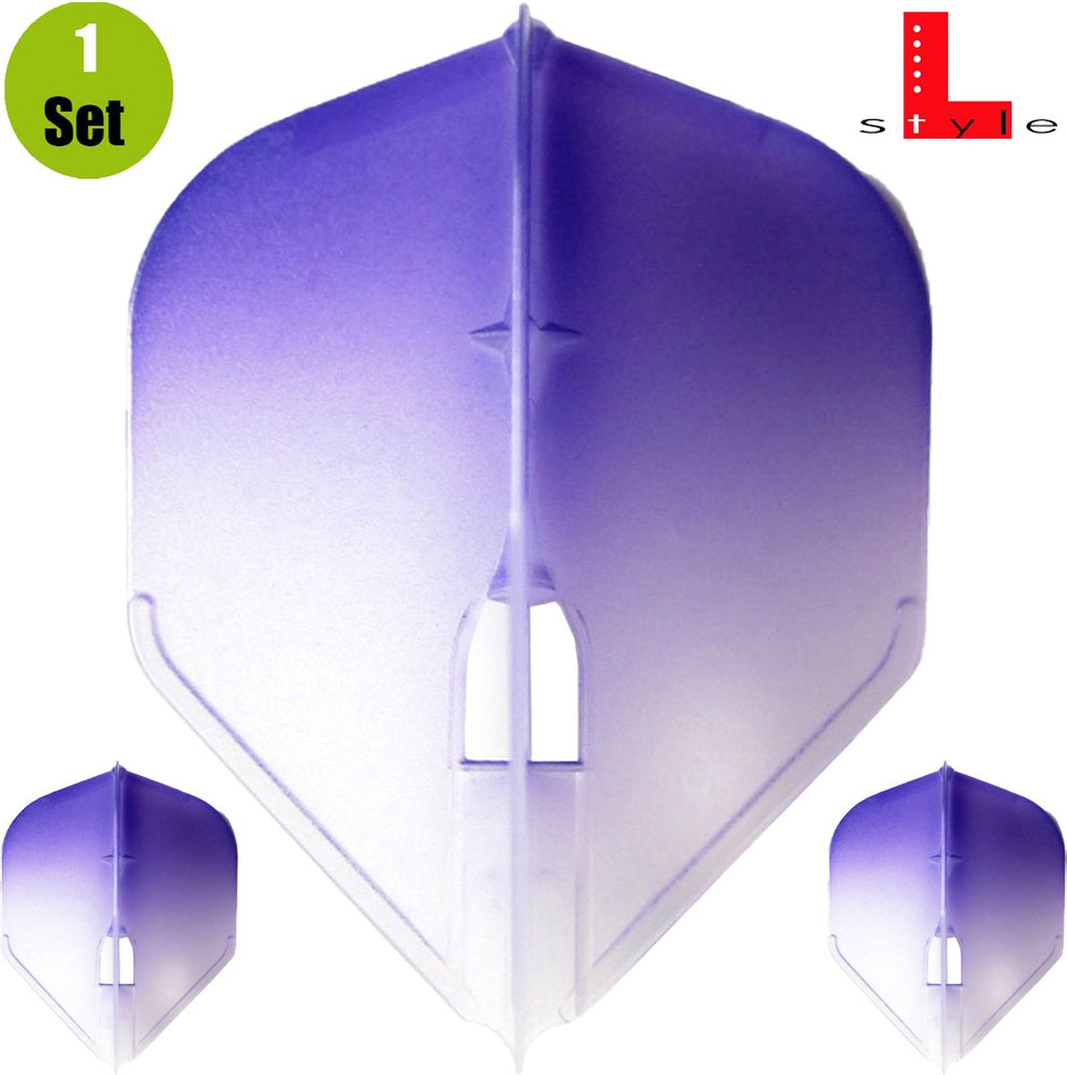 L-Style Flights L3 Two Tone Clear - Paars- ()