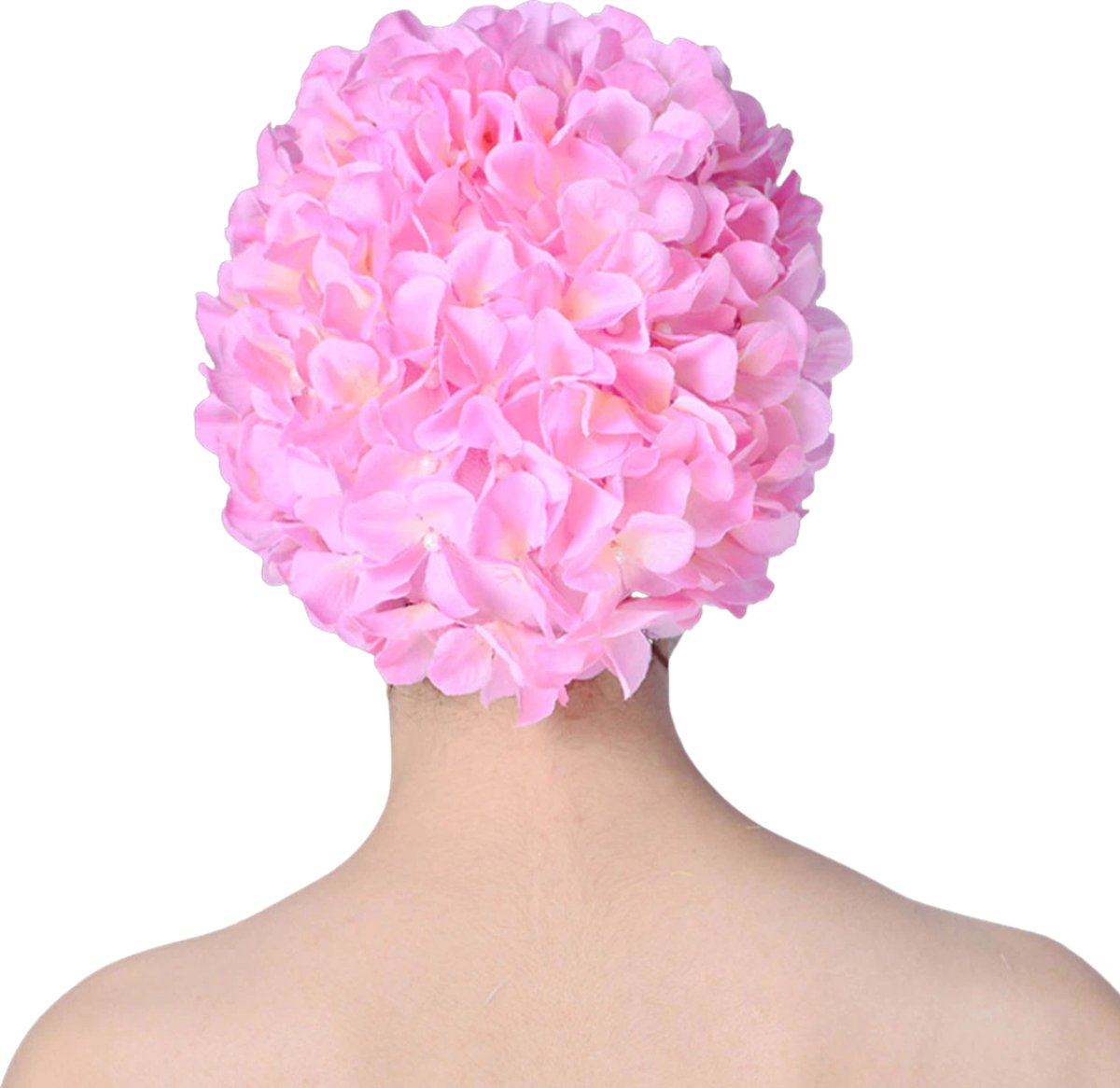 Winkrs | Licht roze bloemetjes badmuts | Douche accessoire, haarbedekking, douchecap, zwemmen — afbeelding 2