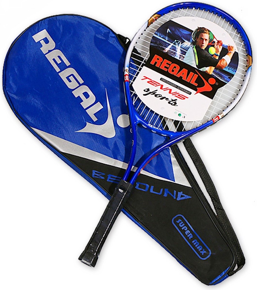 Pro-Care REGAIL Tennisracket Aluminium Frame 16/19 string - 310 gram - Professioneel - Unisex Rood/Zwart/Wit Maat L2 - Gratis Sporttas
