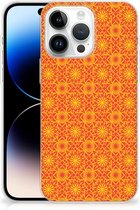 Cover Case Geschikt voor iPhone 14 Pro Max Smartphone hoesje Batik Orange
