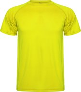 T-shirt sport unisexe jaune manches courtes marque MonteCarlo Roly taille S