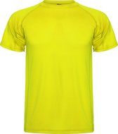 Geel unisex sportshirt korte mouwen MonteCarlo merk Roly maat XXL