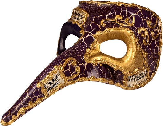 Paars Venetiaans snavel verkleedmasker voor volwassenen - Oogmasker - Gezichtmasker - Carnaval - Snavelmasker