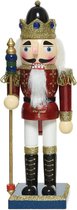 Kerstbeeldje houten notenkraker poppetje/soldaat 25 cm kerstbeeldjes - Kerstversiering/woondecoratie