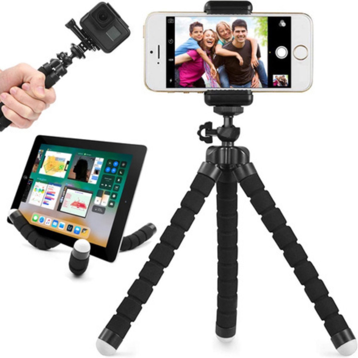 Universele statief smarthphone | Tablet | Camera - Telefoonhouder - Telefoon houder - Telefoonstatief | Camerastatief