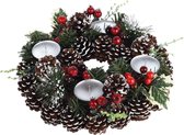 Guirlande de Noël avec décoration et bougies chauffe-plat 30,5 cm - Décorations de Noël de Noël / Décoration de Noël Guirlande de Noël sans bougies