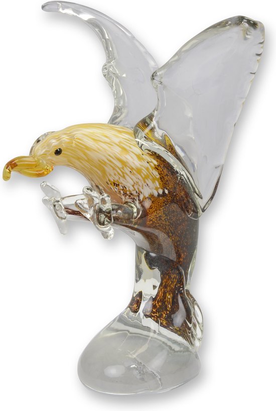 Murano stijl Glazen adelaar 27.5 cm hoog