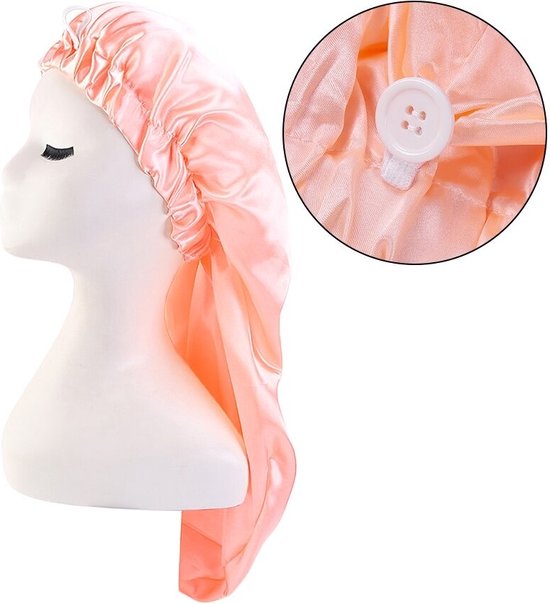 2 stks Zijde Satijn Blinddoek Eye Cover Zijde Slaapmasker Valentine Gift 155cm/62 (Zwart Roze