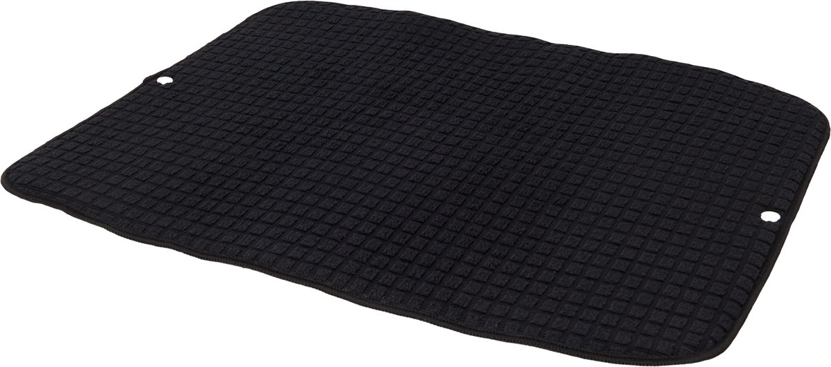 Afdruipmat -Vaatdoek - Microvezel - 40x48 cm - Zwart - Water absorberend - Droogmat