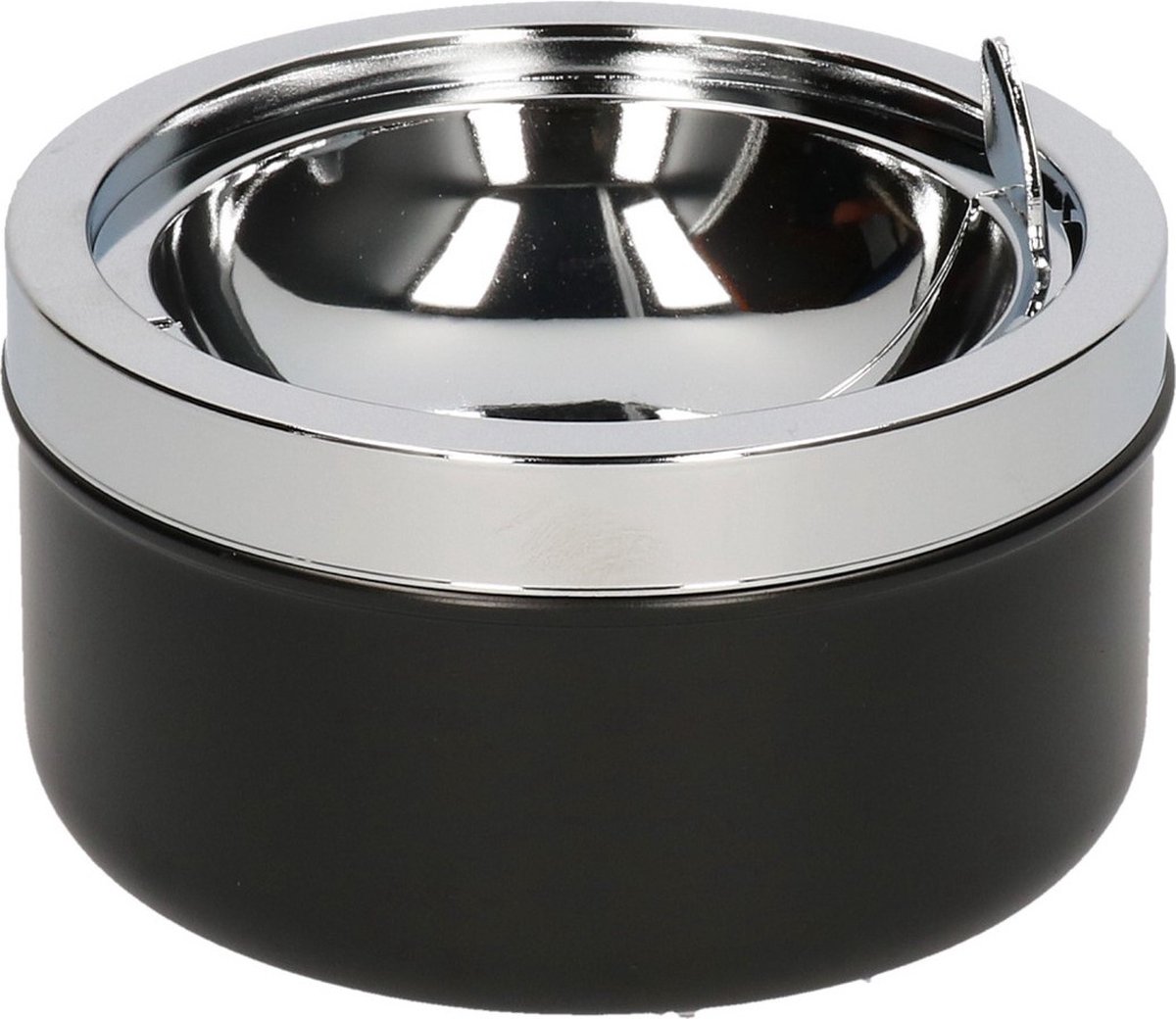 Goedkoopste 1x Klep/terras asbak zwart 11 cm - Ronde tuin/terras asbak met klep - asbakken